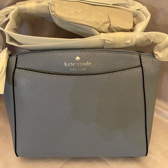 Kate Spade baby dusty blue pebbled leather Monica crossbody NWT - Picture 7 of 17